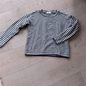 Maxwell stripe sweater.  Navy blue and white